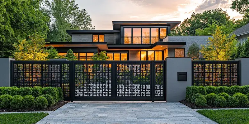 Moderne Metallzäune aus Polen