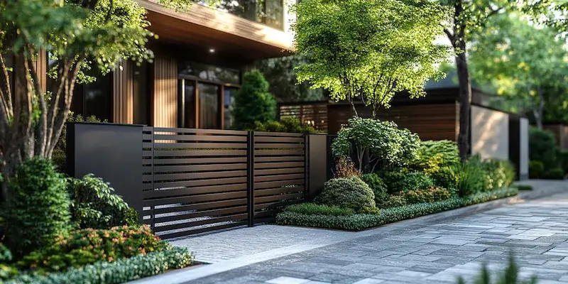 Modern Zaun aus Polen